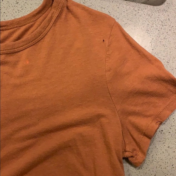 Forever 21 Intentionally Distressed Brown Tshirt - Picture 4 of 5